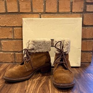 Cole Haan Country Montana Lace Up Suede Ankle Boot • Cola • Women’s Size: 10M